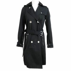 Nwot MICHAEL MICHAEL KORS BLACK DOUBLE BREASTED BELTED TRENCH COAT - XS